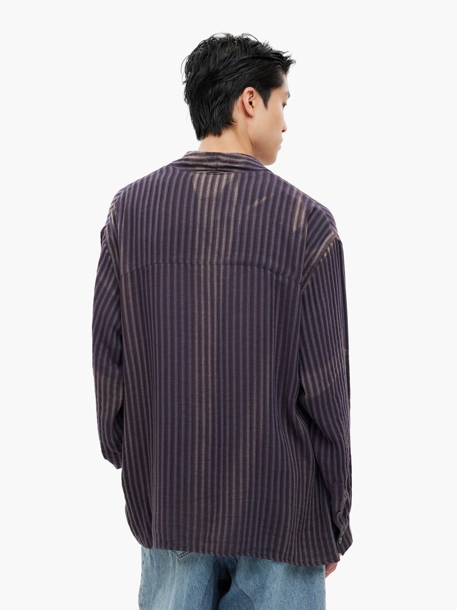 Sun-Bleached Draped Shirt - Jacquard — vue 8