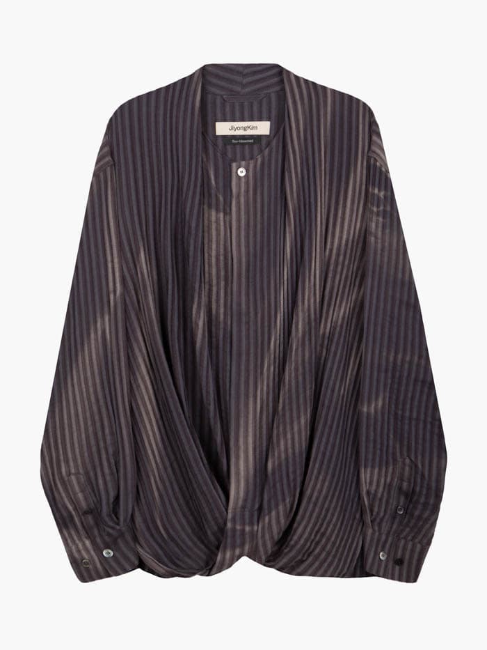 Sun-Bleached Draped Shirt - Jacquard — vue 1
