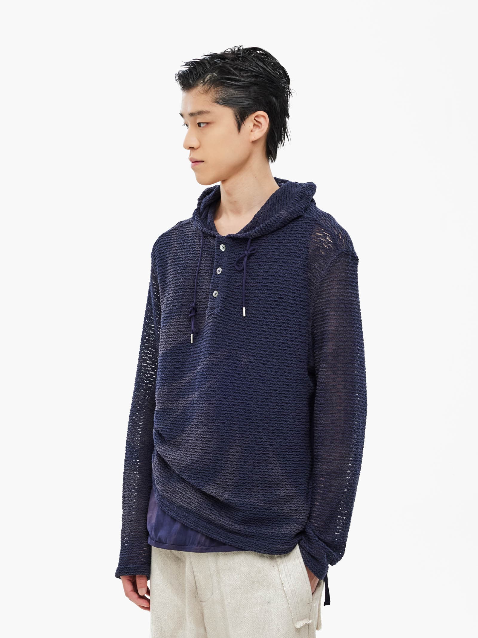 Sun-Bleached Layered Net Hoodie - Purple — vue 3