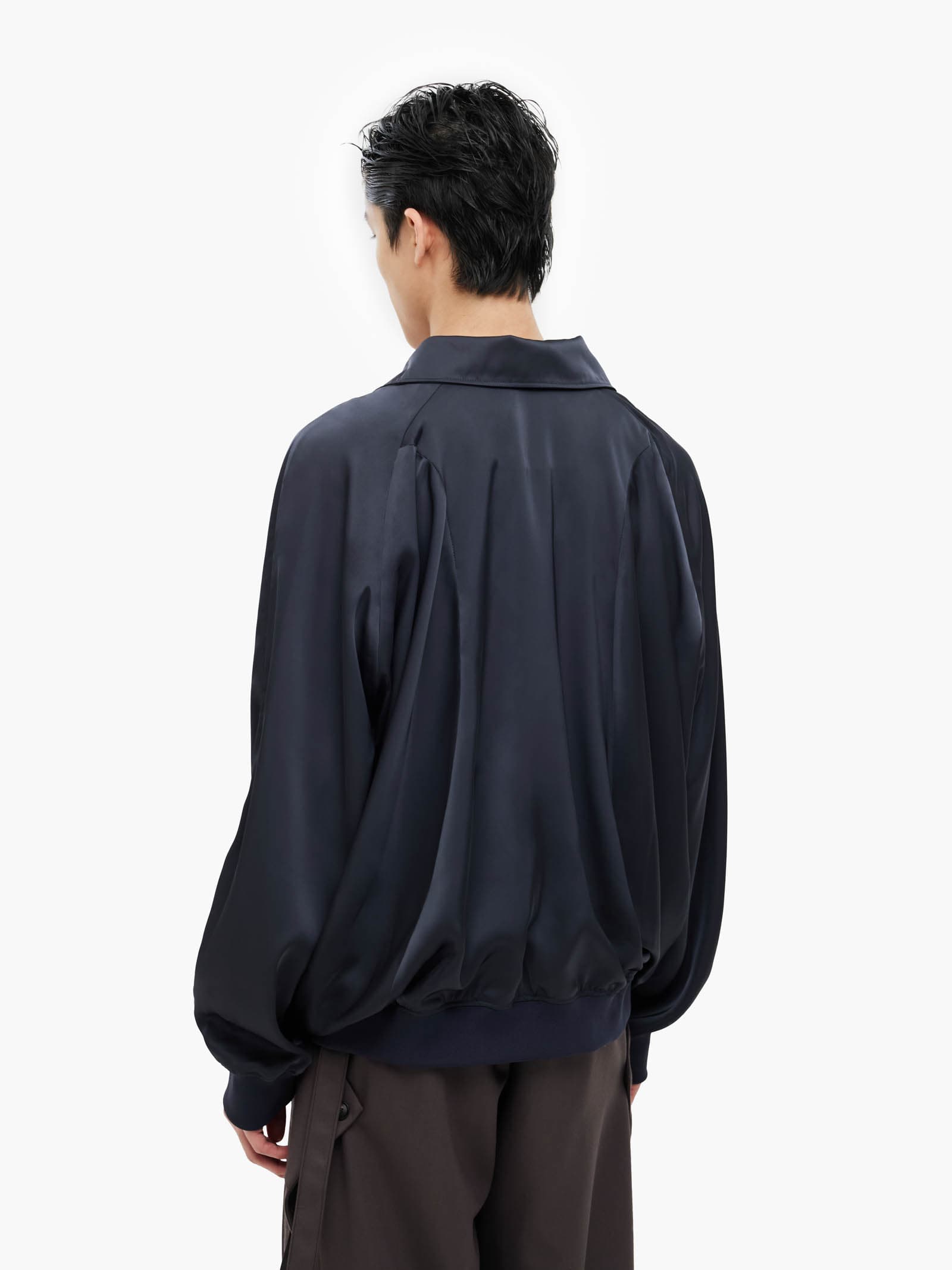 Draped Track Jacket - Navy — vue 8