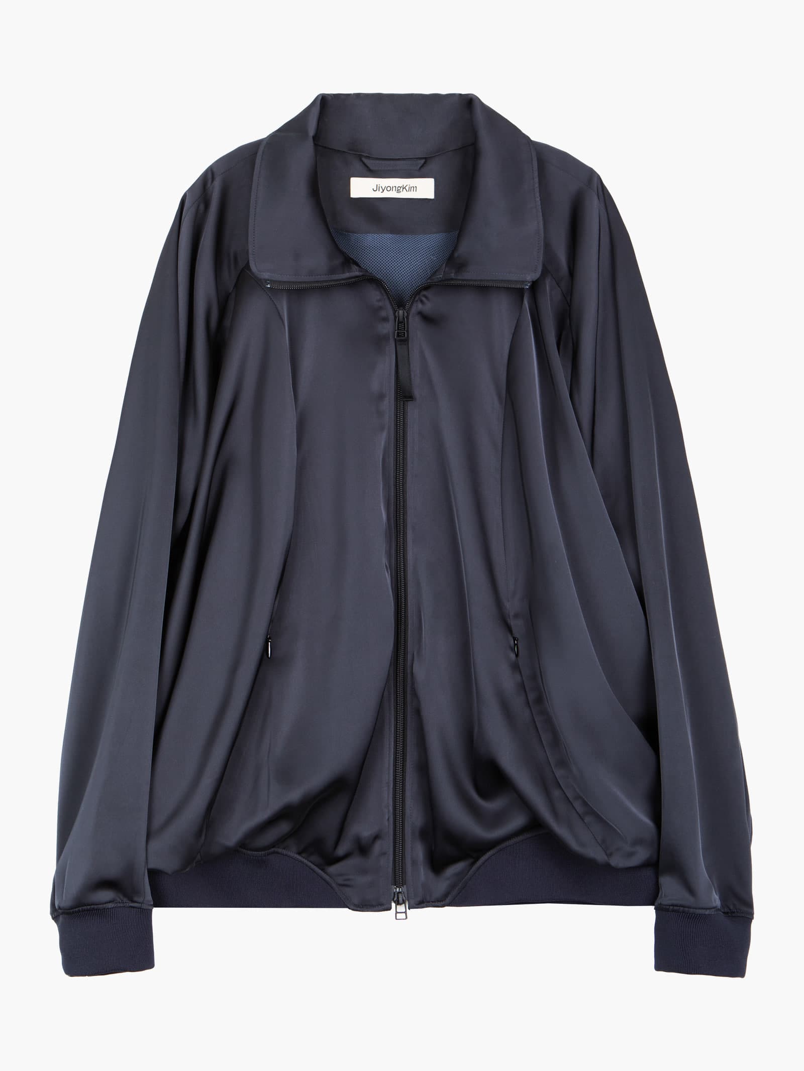 Draped Track Jacket - Navy — vue 9