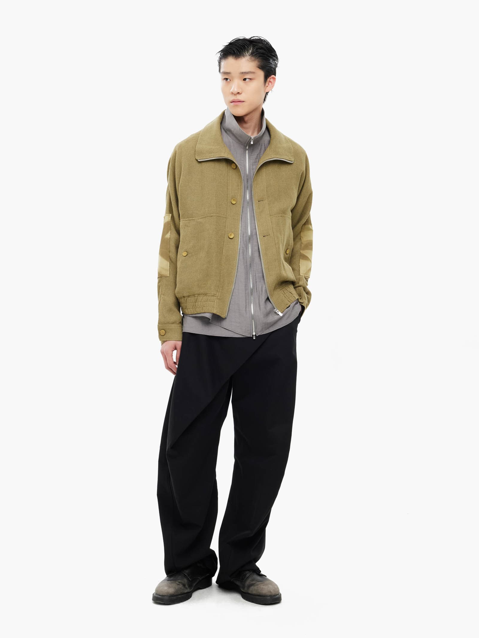 Sun-Bleached Double Front Jacket - Khaki — vue 2