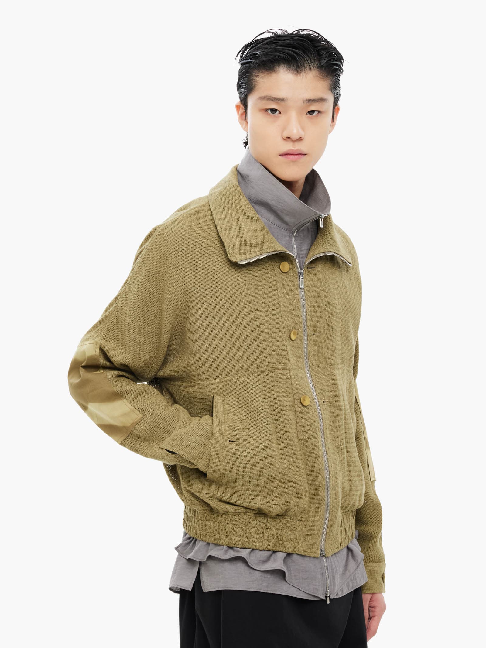 Sun-Bleached Double Front Jacket - Khaki — vue 4
