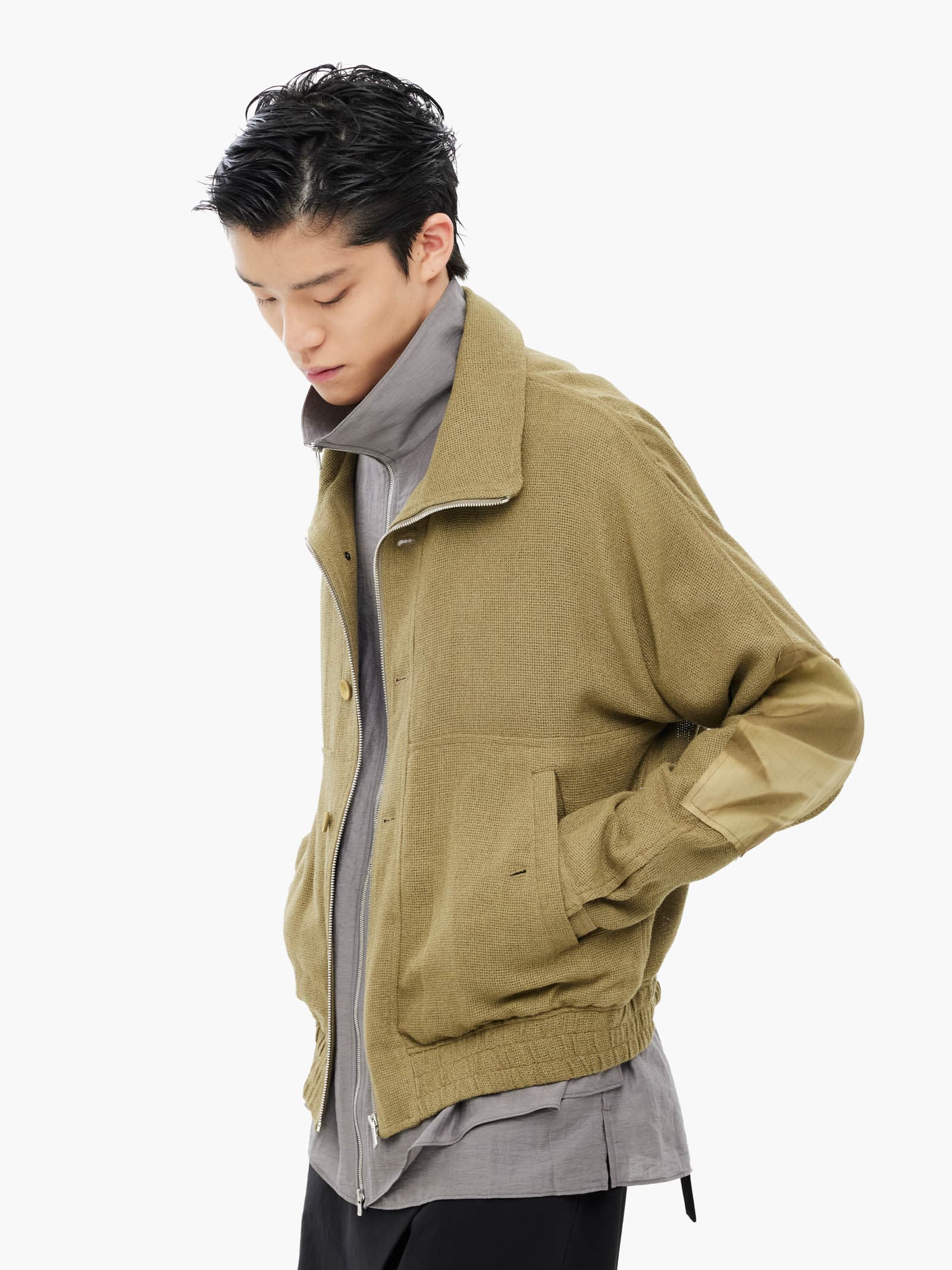 Sun-Bleached Double Front Jacket - Khaki — vue 5