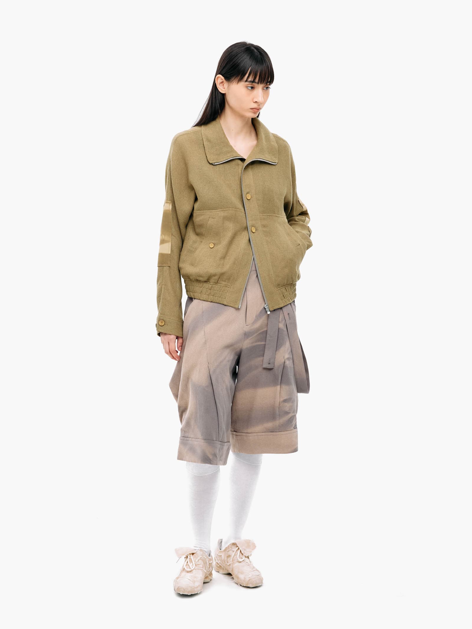 Sun-Bleached Double Front Jacket - Khaki — vue 6