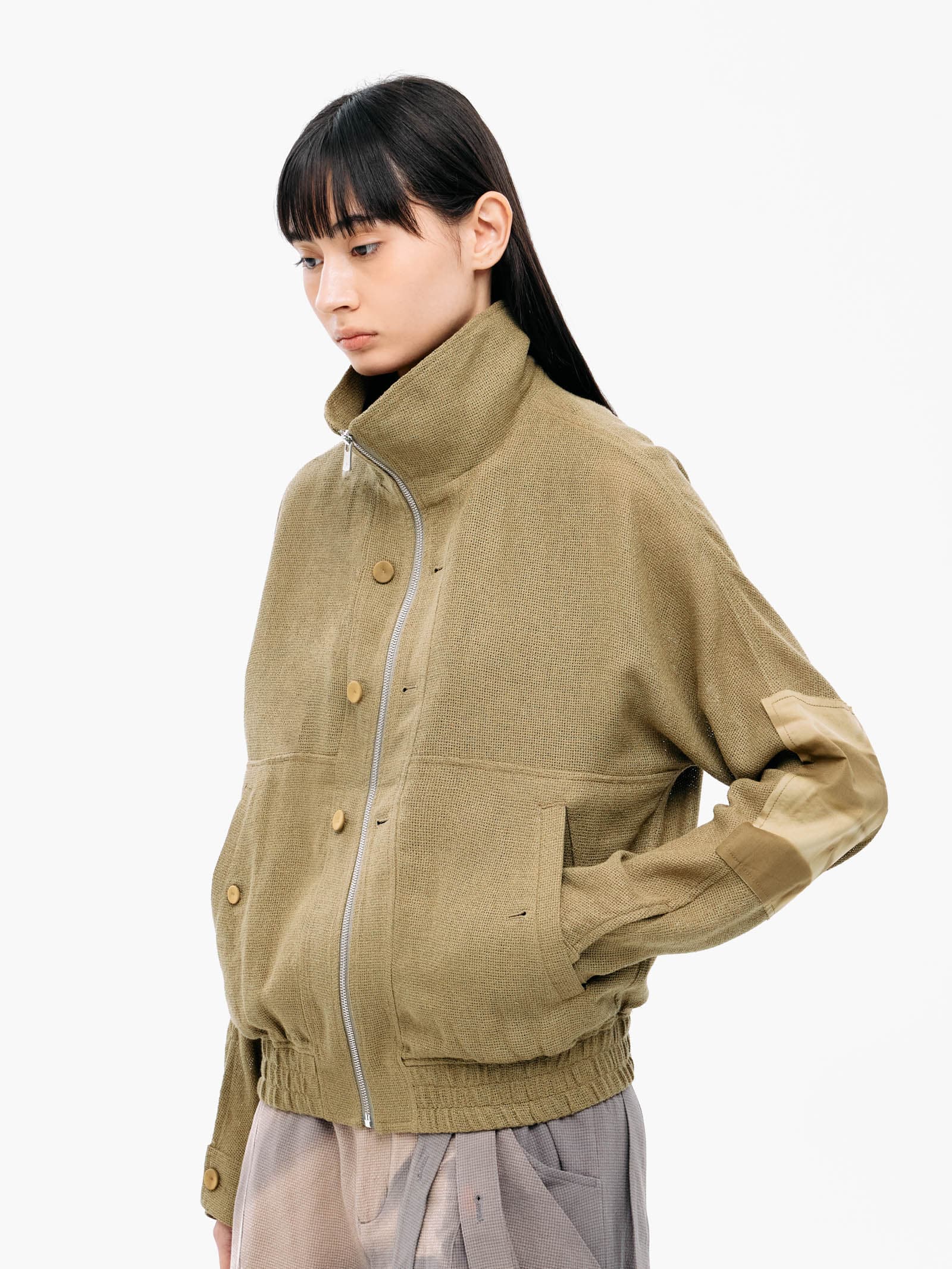 Sun-Bleached Double Front Jacket - Khaki — vue 7