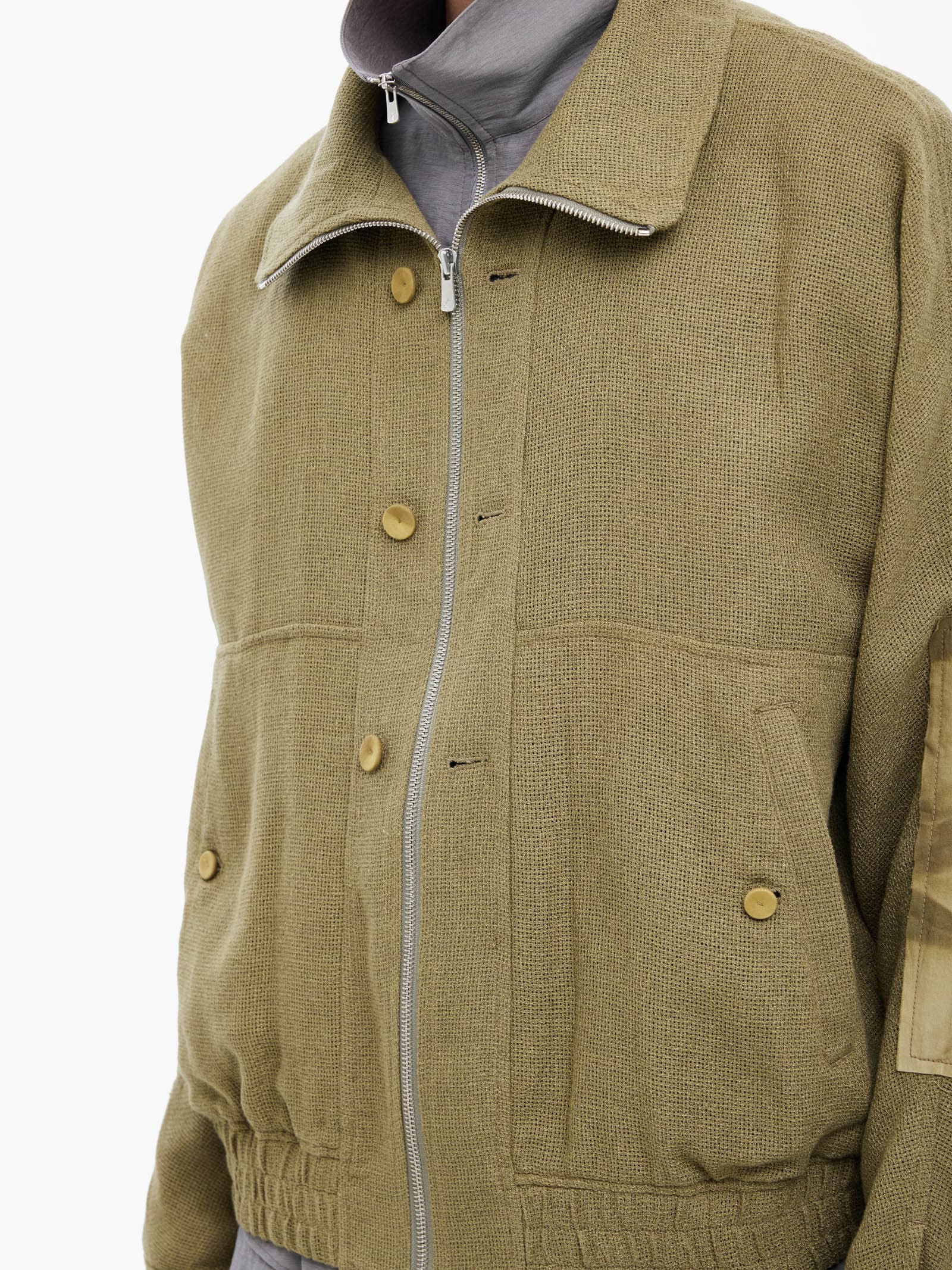 Sun-Bleached Double Front Jacket - Khaki — vue 8