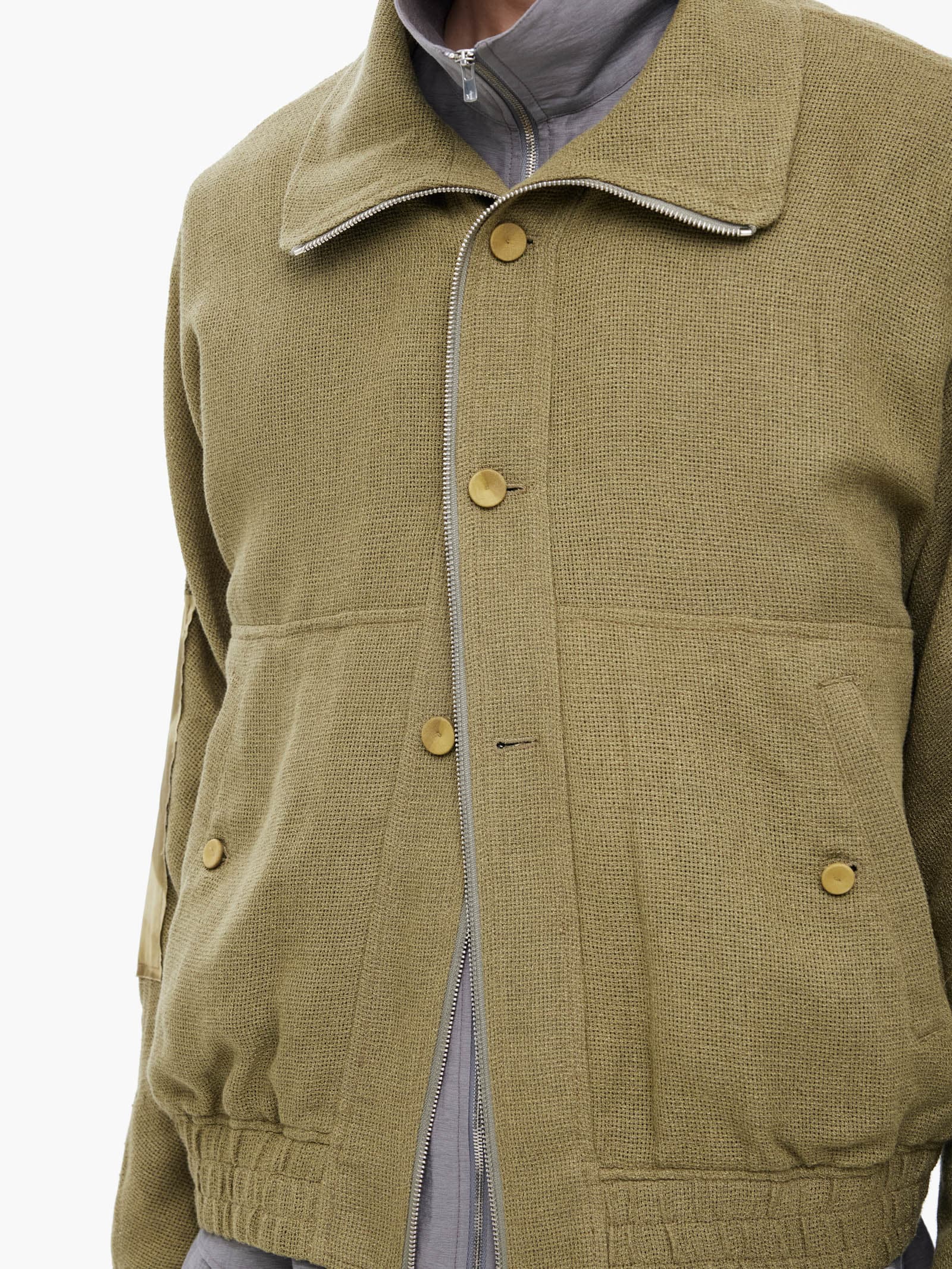 Sun-Bleached Double Front Jacket - Khaki — vue 9