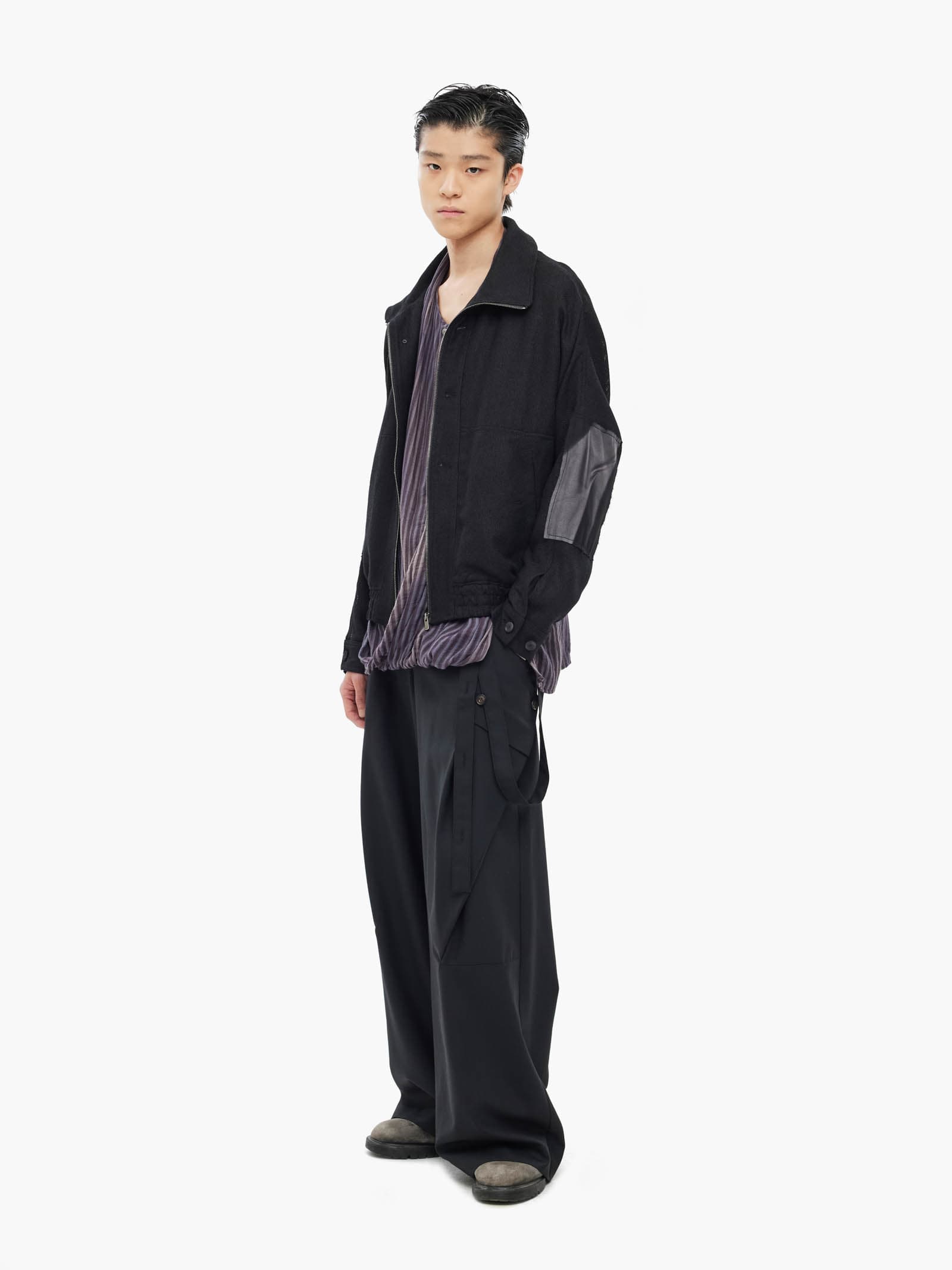 Sun-Bleached Double Front Jacket - Black — vue 2
