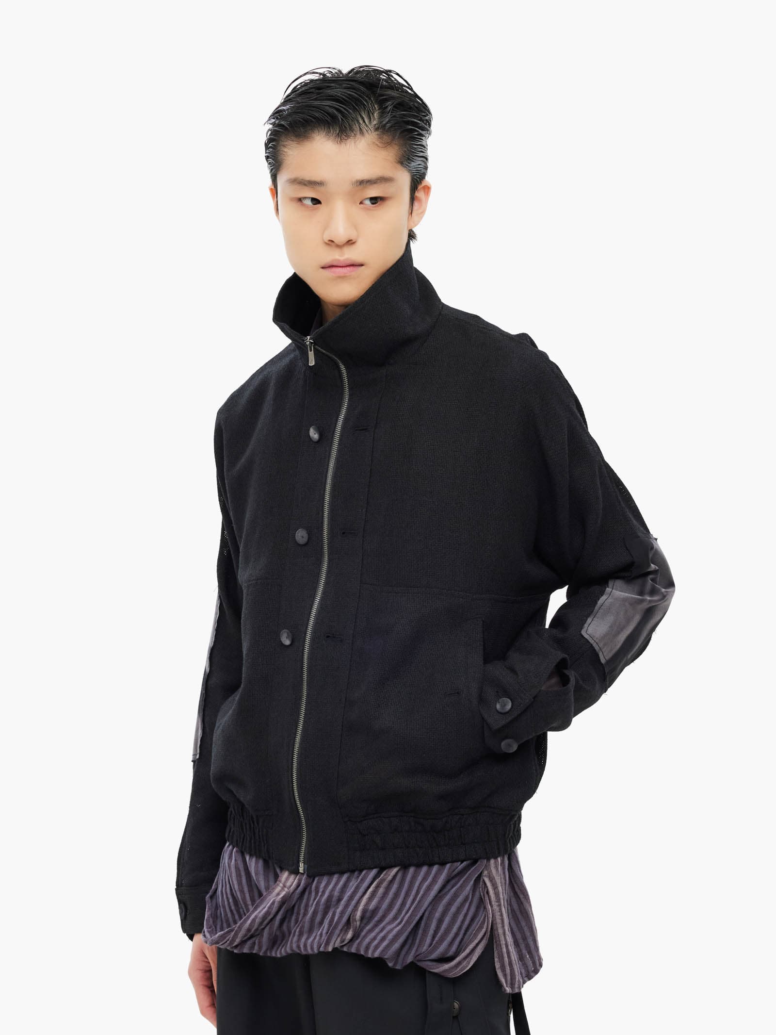 Sun-Bleached Double Front Jacket - Black — vue 3