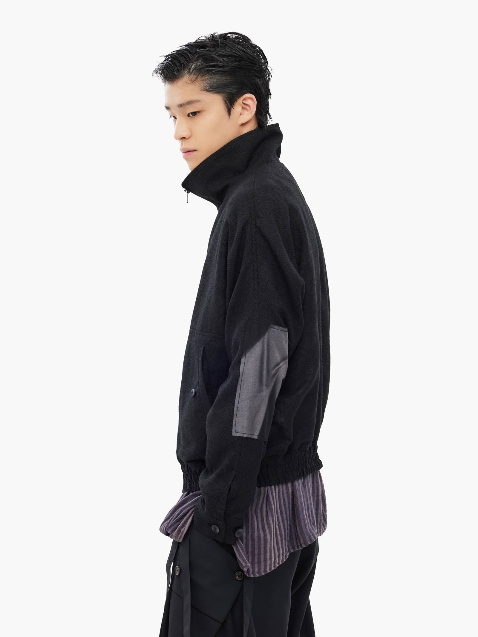 Sun-Bleached Double Front Jacket - Black — vue 5