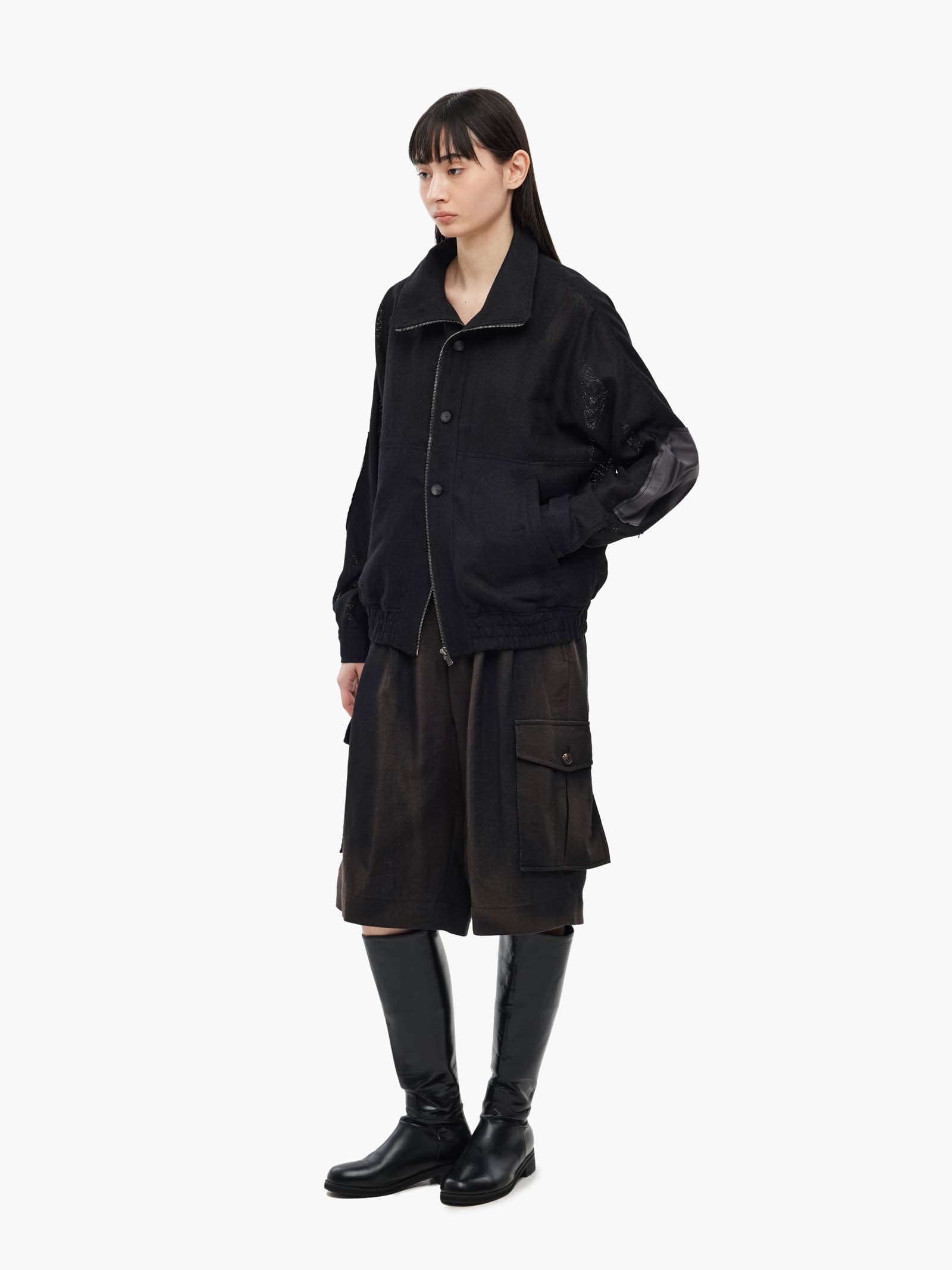 Sun-Bleached Double Front Jacket - Black — vue 6