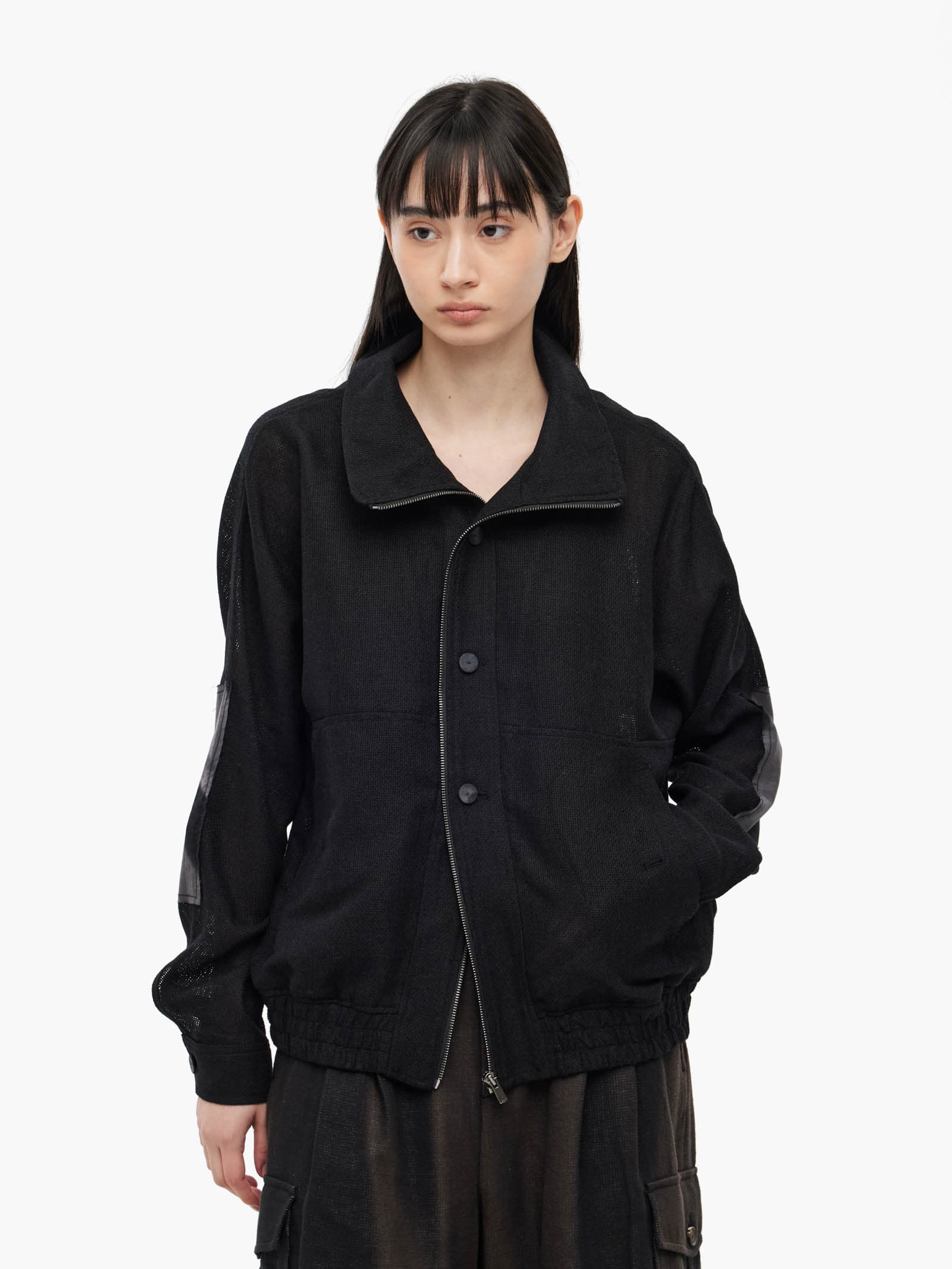 Sun-Bleached Double Front Jacket - Black — vue 7