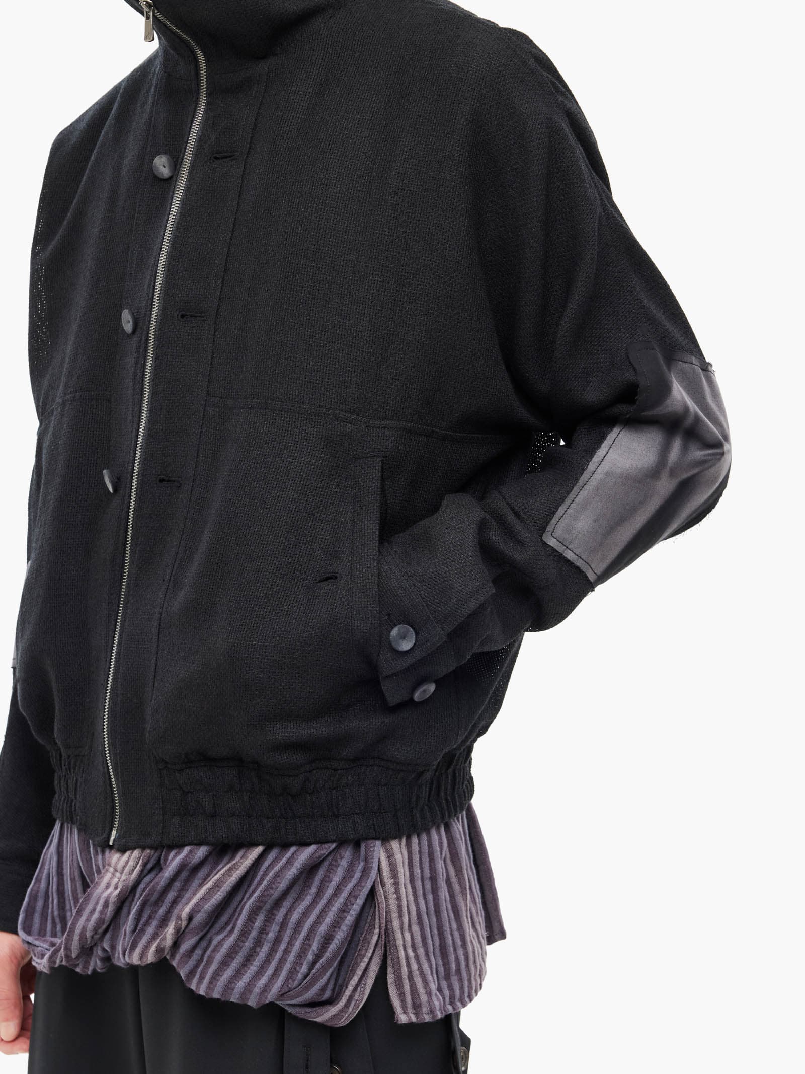 Sun-Bleached Double Front Jacket - Black — vue 8