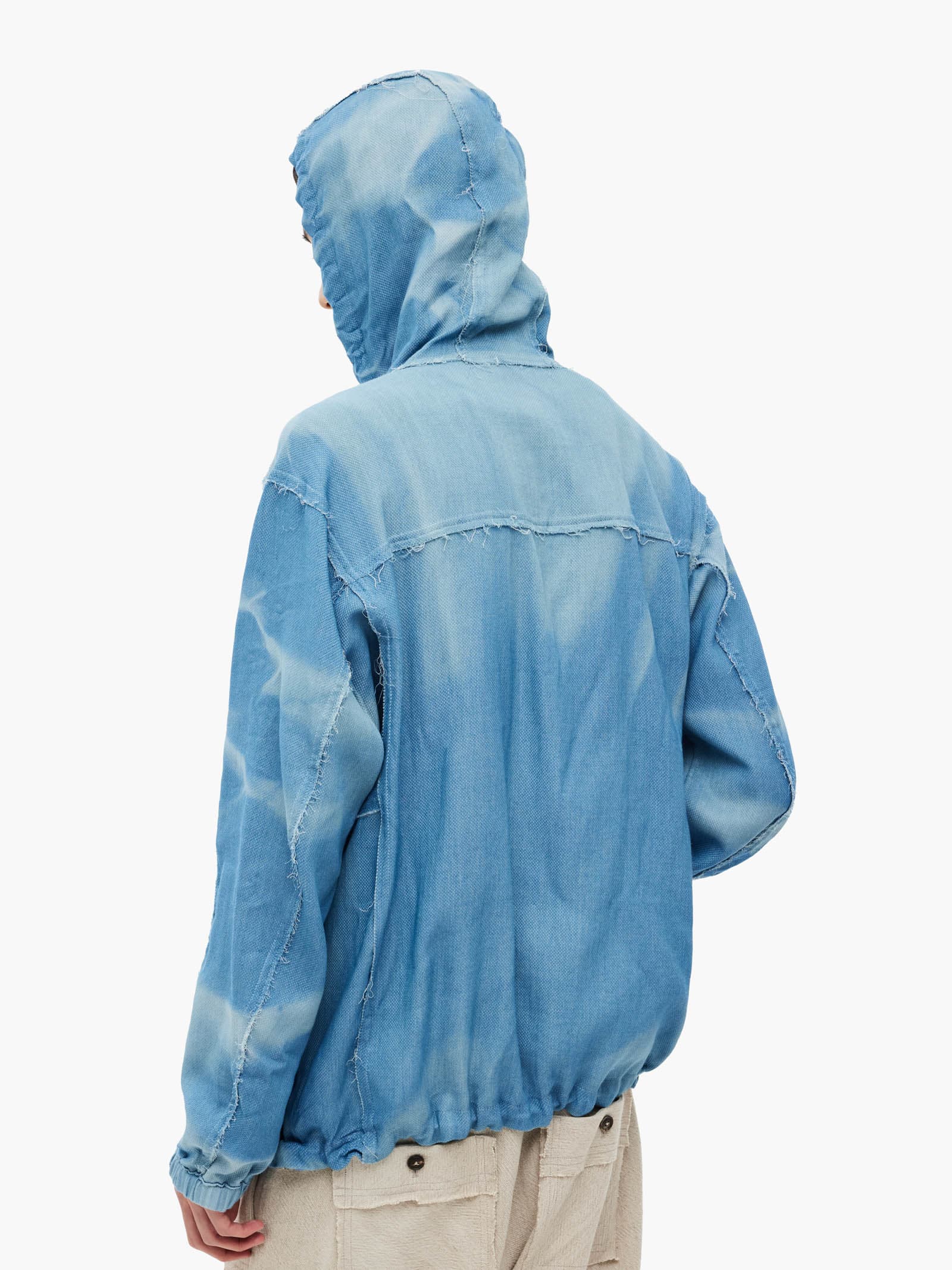 Sun-Bleached Reversible Hood Jacket - Light Blue — vue 11