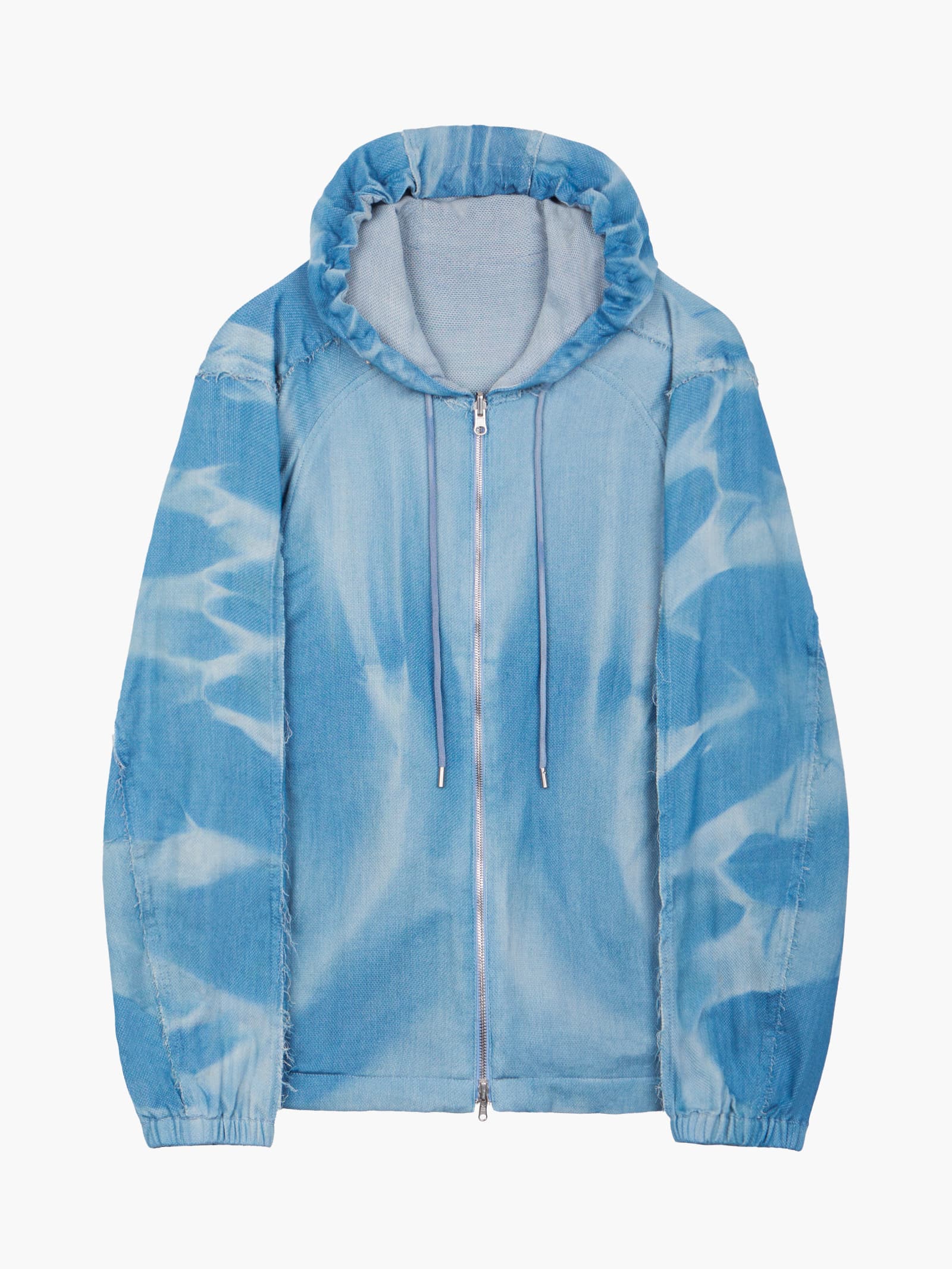 Sun-Bleached Reversible Hood Jacket - Light Blue — vue 12
