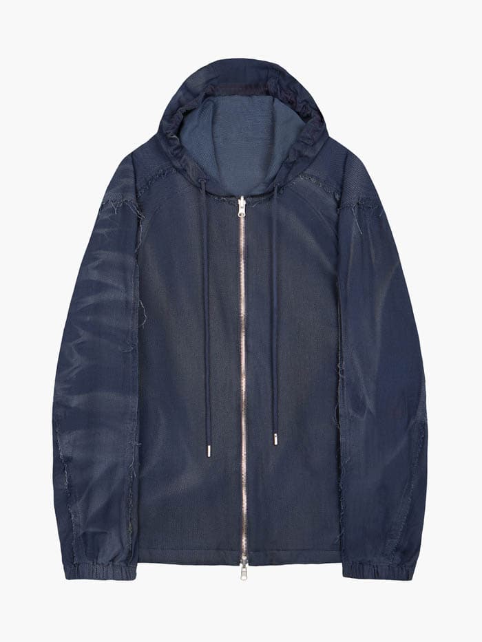 Sun-Bleached Reversible Hood Jacket - Navy — vue 1
