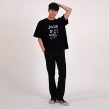Three-Color Print Short-Sleeve T-Shirt