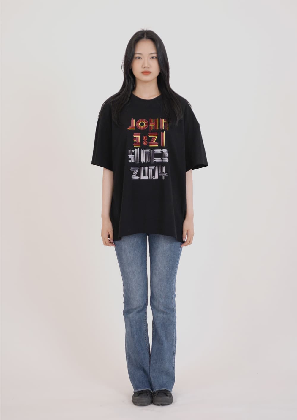 Four-Color Print Short-Sleeve T-Shirt