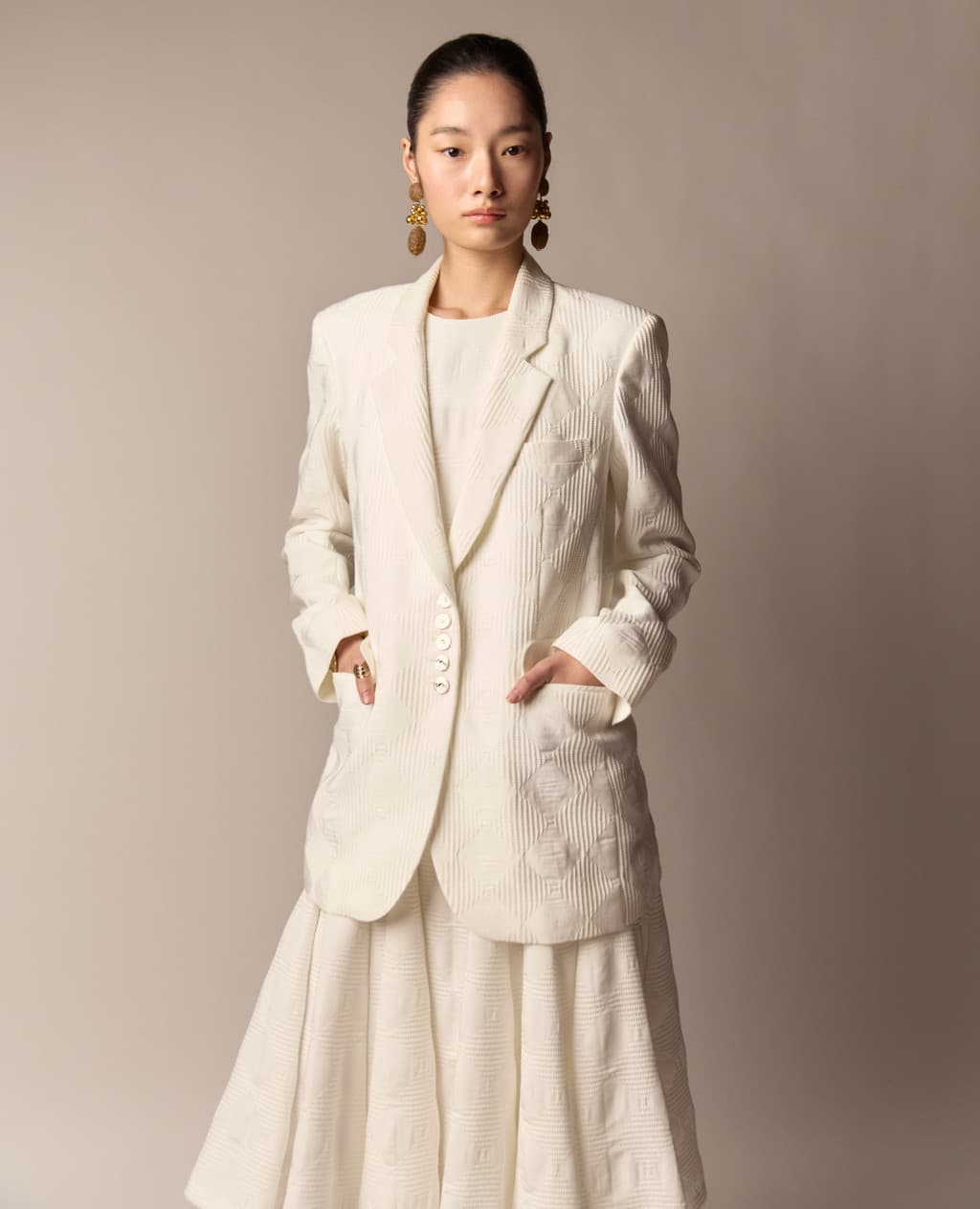 Archive Deadstock Collection (90s) - Hee JQD Tailored Column Jacket — vue 2