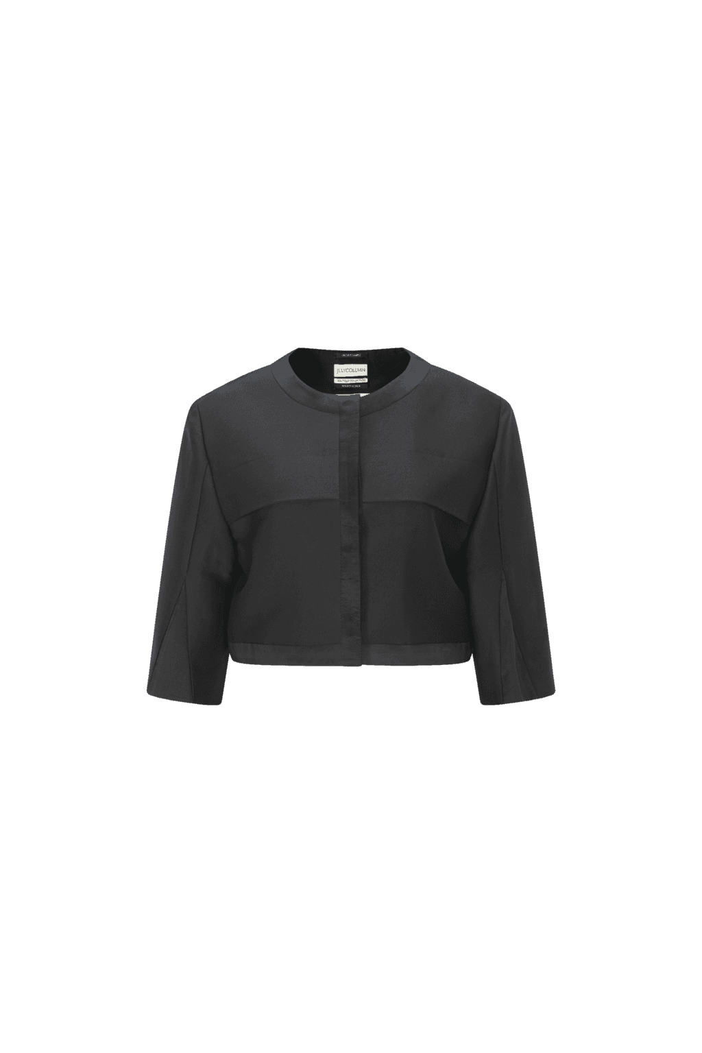 SJ Crop Jacket - Black, Ivory — vue 7