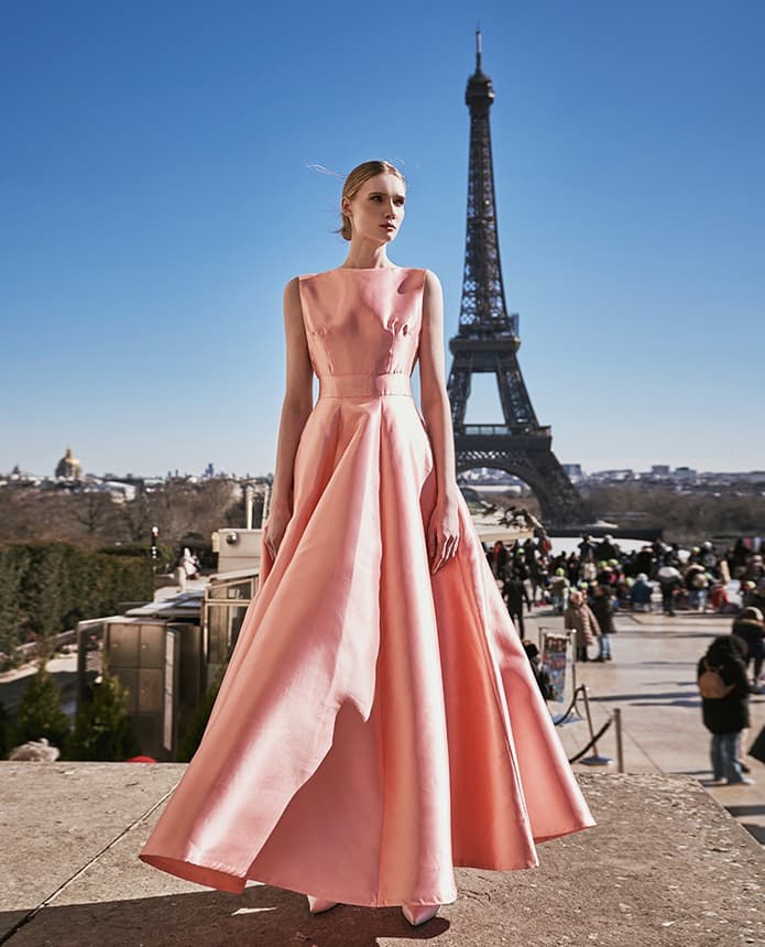 Polyester Dress (Pink) — 2023 S/S