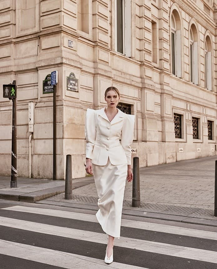 Polyester Two-Piece Set (Cream)