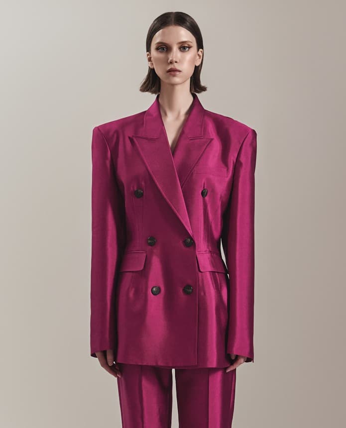 Wool-Silk Tailored Jacket