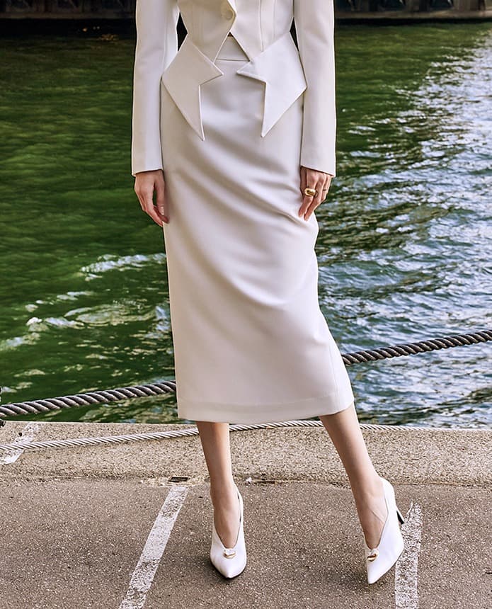 Polyester Skirt (White)