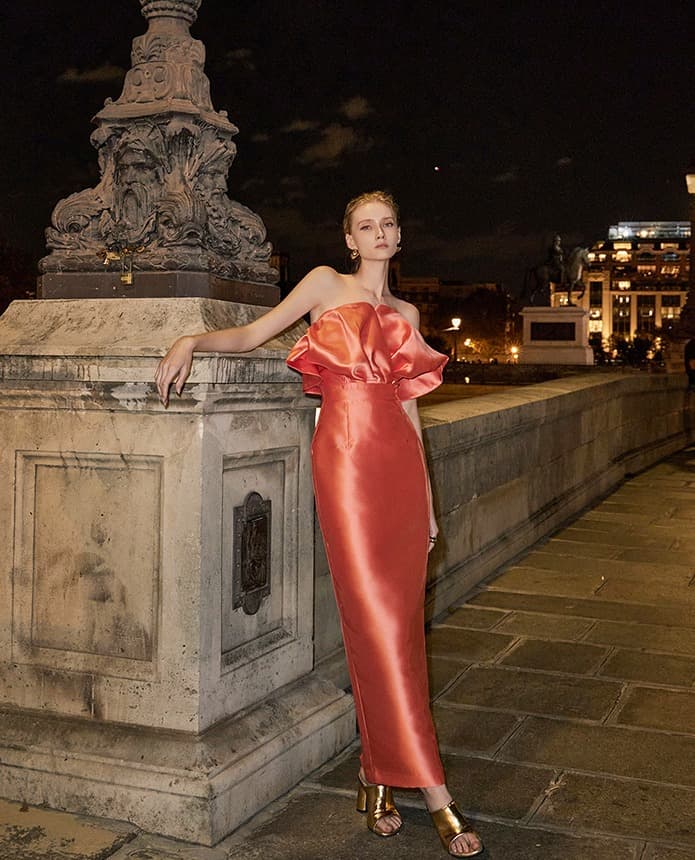 Polyester Dress (Orange)