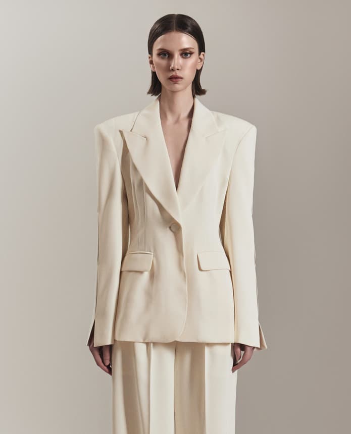 Polyester Tailored Jacket — KSH42O2JK002