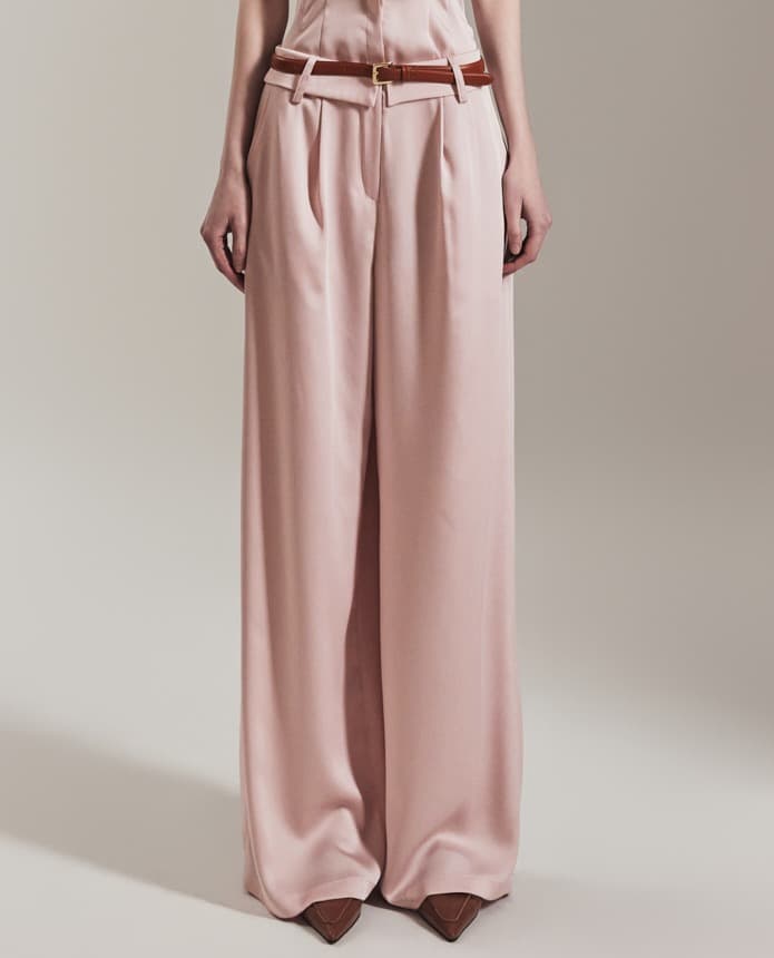 Polyester Trousers (Baby Pink)