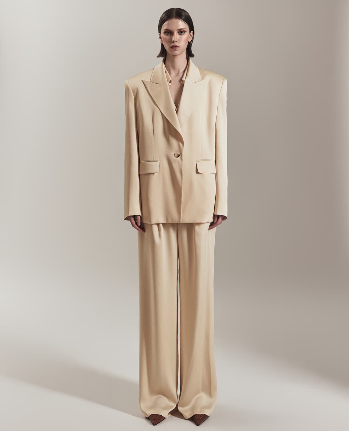 Polyester Tailored Jacket (Yellow)