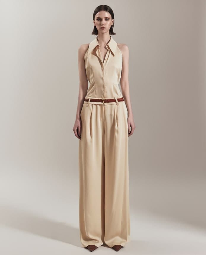 Polyester Sleeveless Top (Yellow) — vue 1