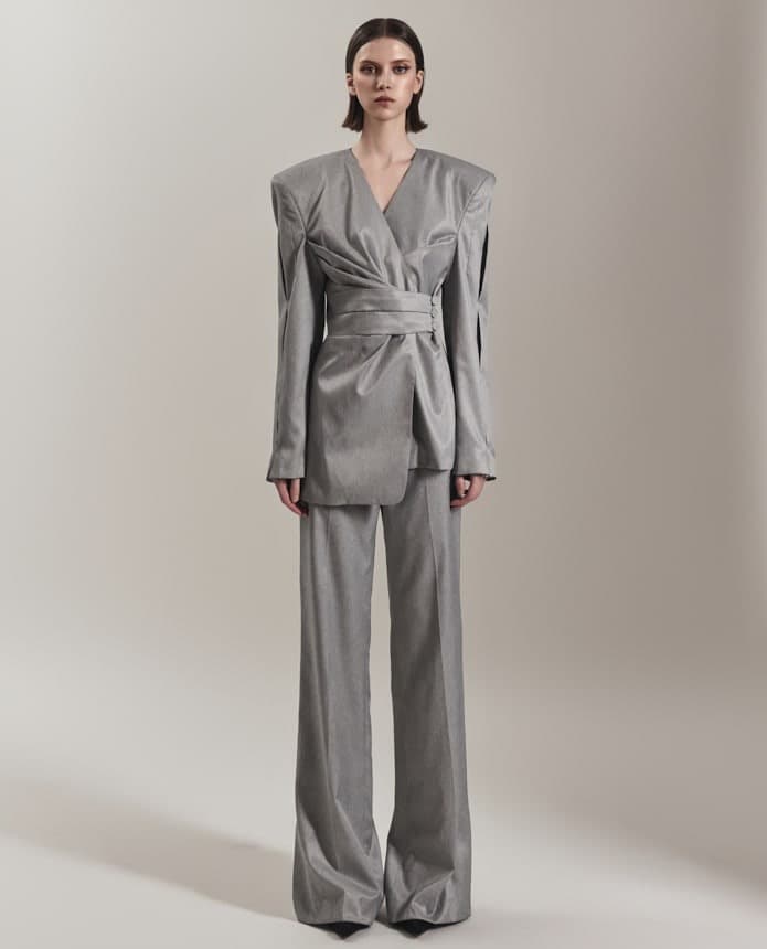 Polyester Trousers (Gray) — 2024 S/S — vue 1