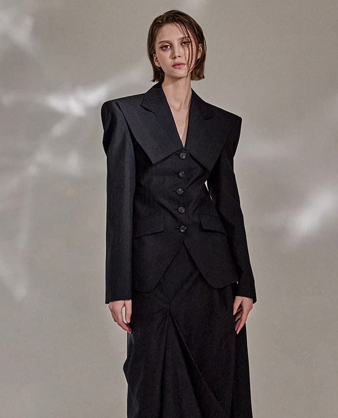 Wool-Polyester Tailored Jacket
