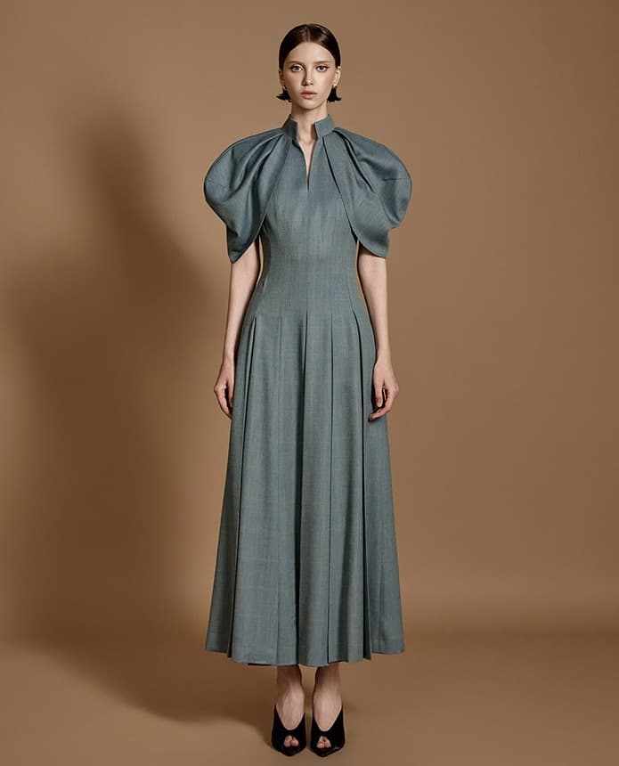 Wool Dress (Dark Blue)