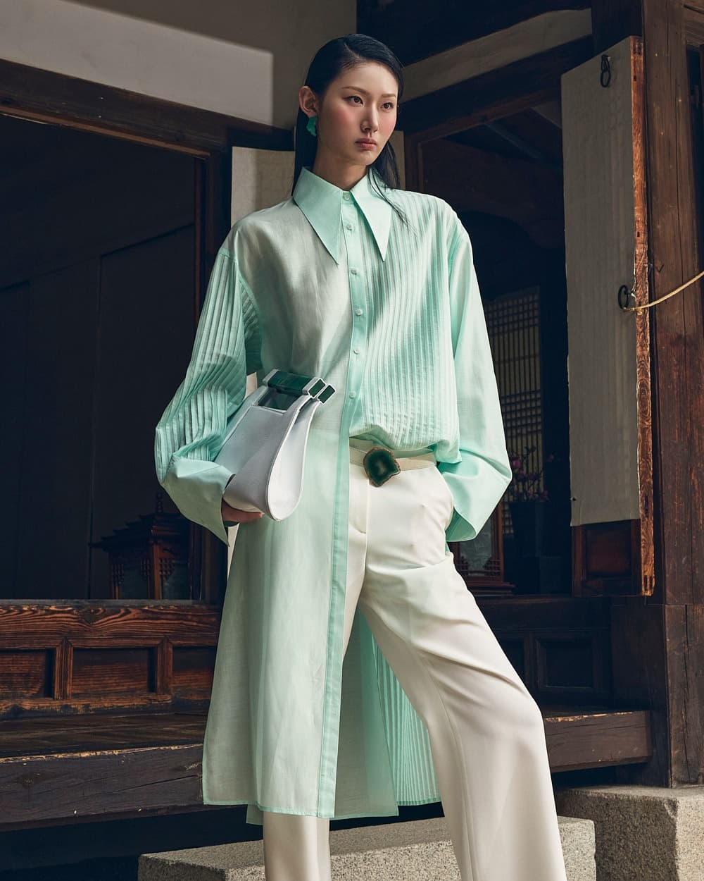 Tencel Long Shirt (Mint)