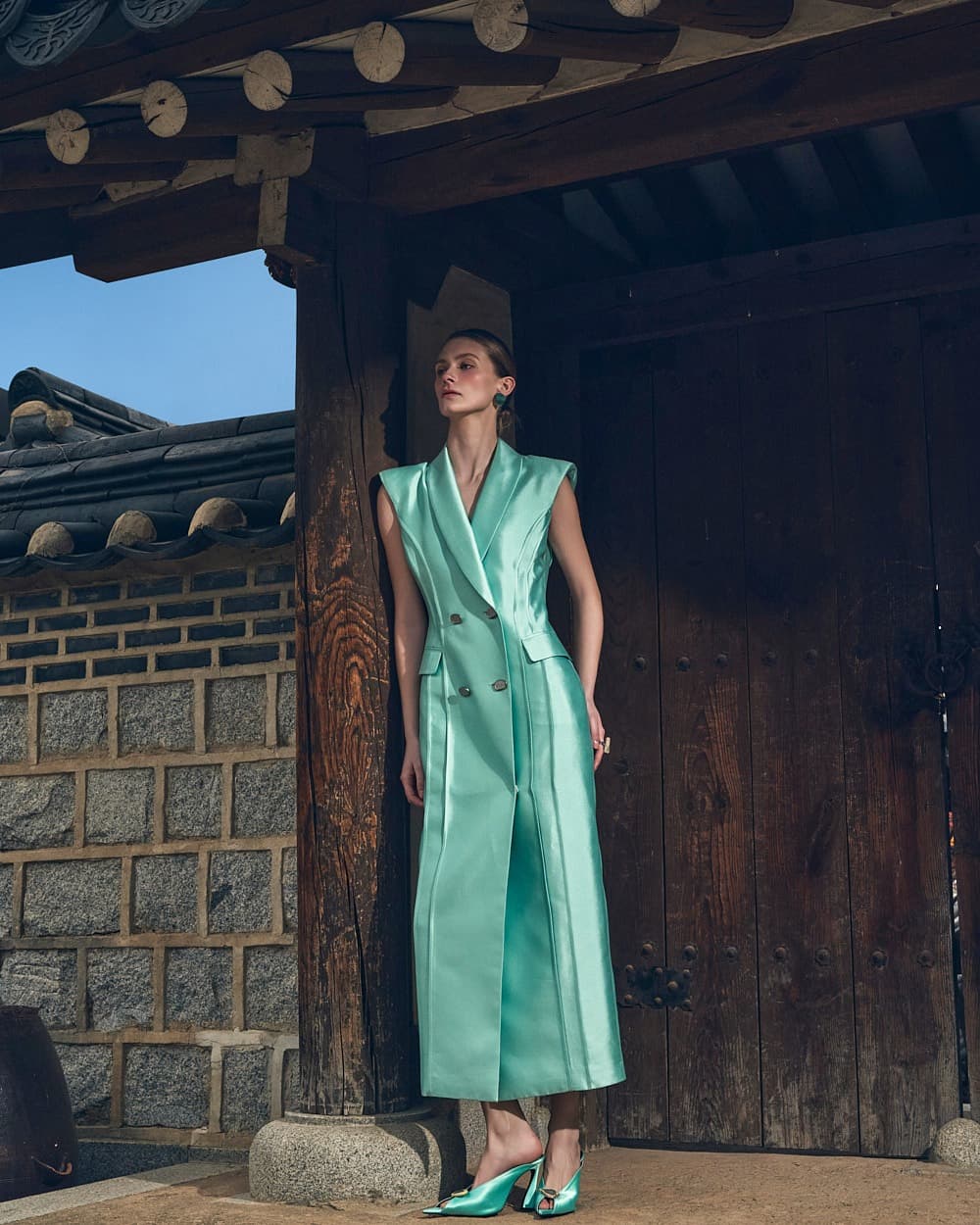 Wool-Silk Dress (Mint)