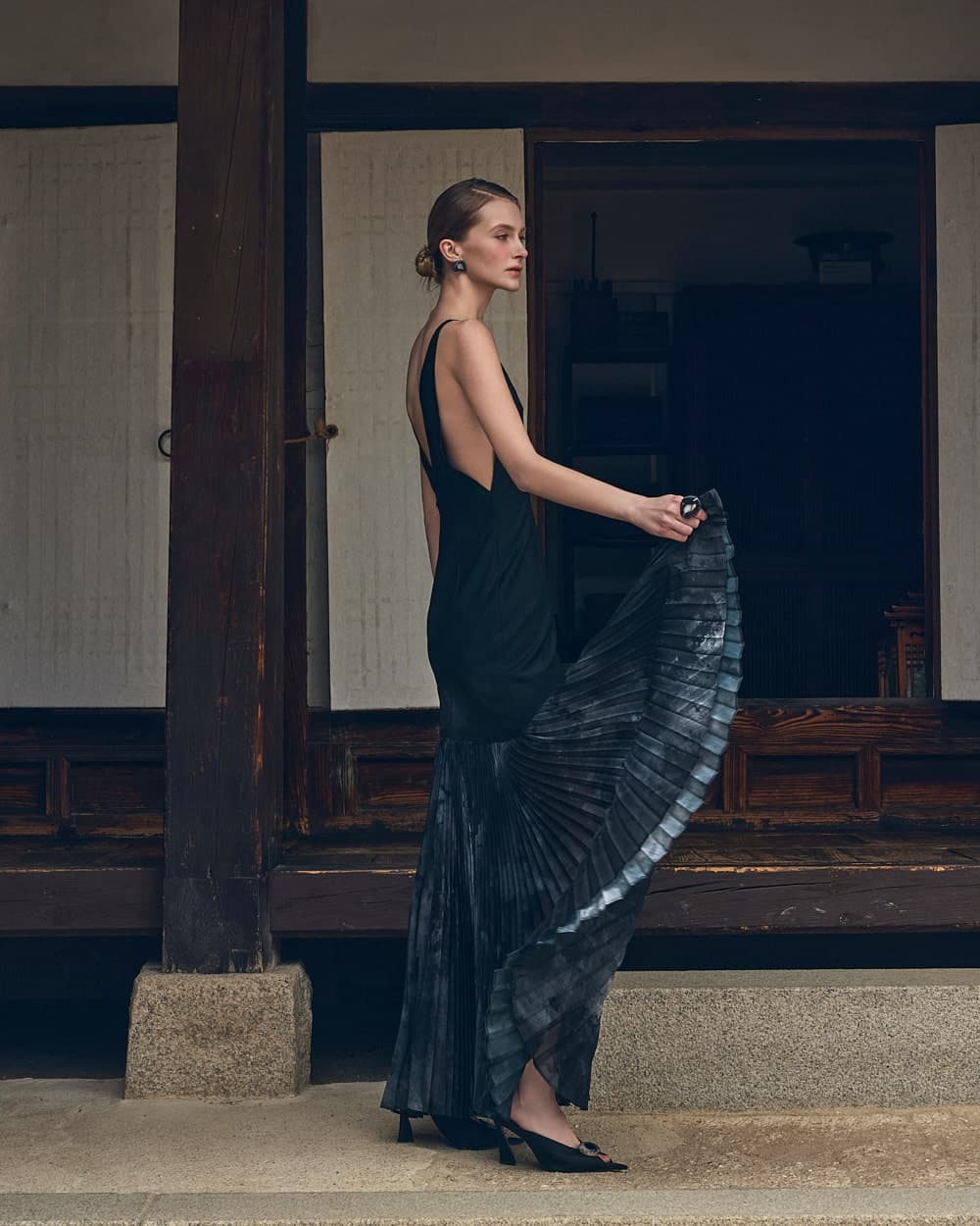 Robe en laine (noir) — vue 4