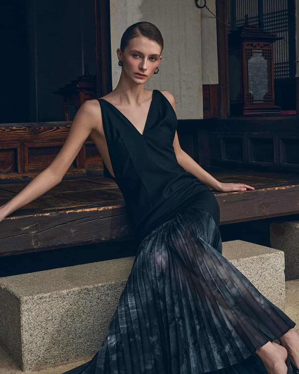 Robe en laine (noir) — vue 5