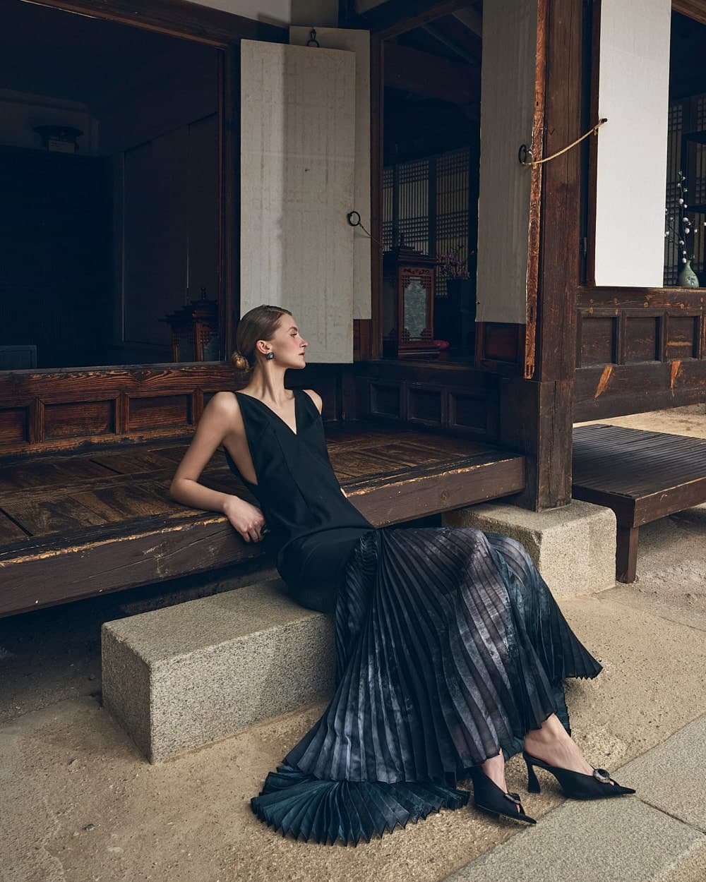 Robe en laine (noir) — vue 6