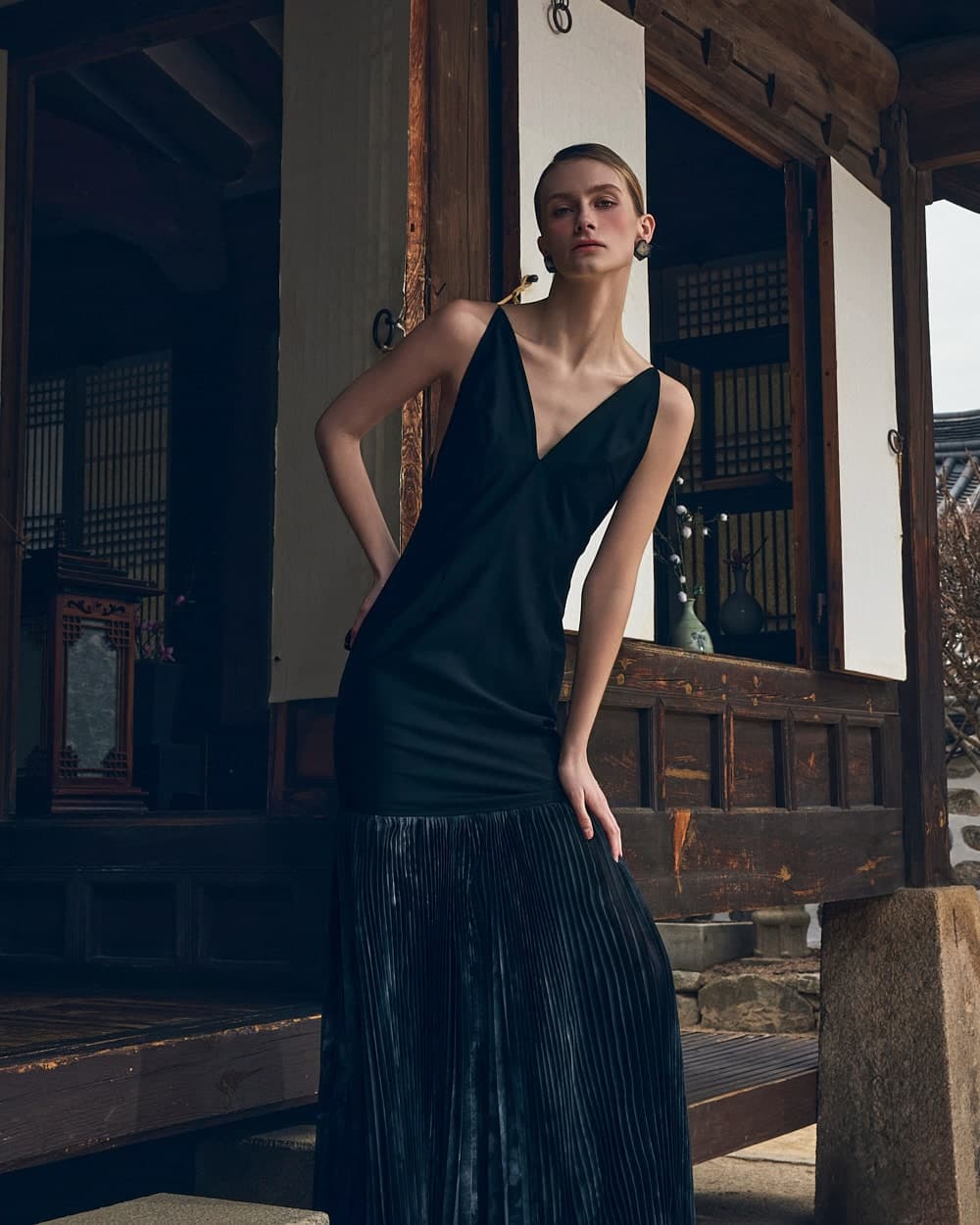 Robe en laine (noir) — vue 7