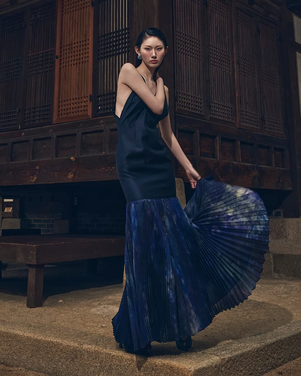Robe en laine (marine) — vue 6
