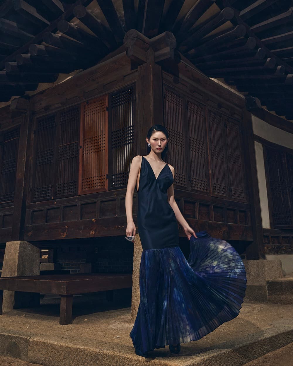 Wool Dress (Navy)