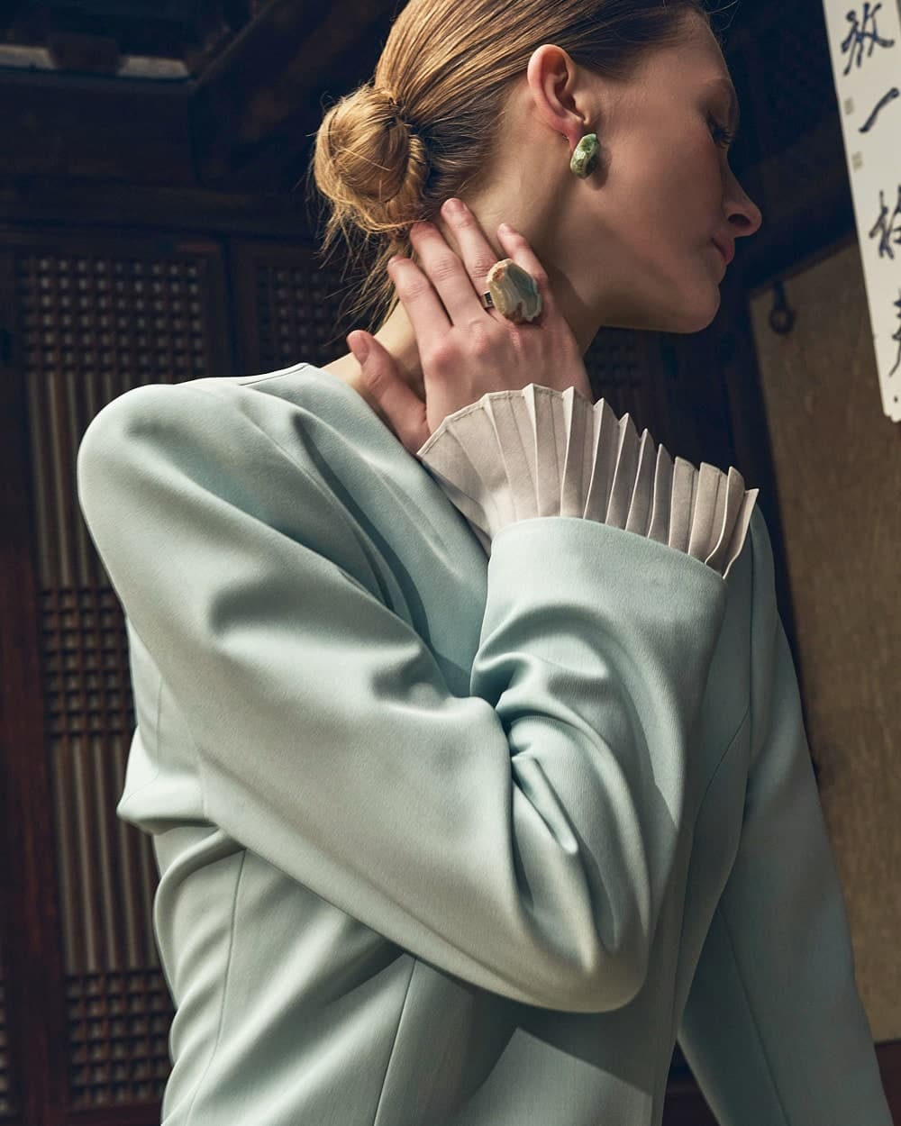 Veste tailleur en polyester (menthe) — vue 7