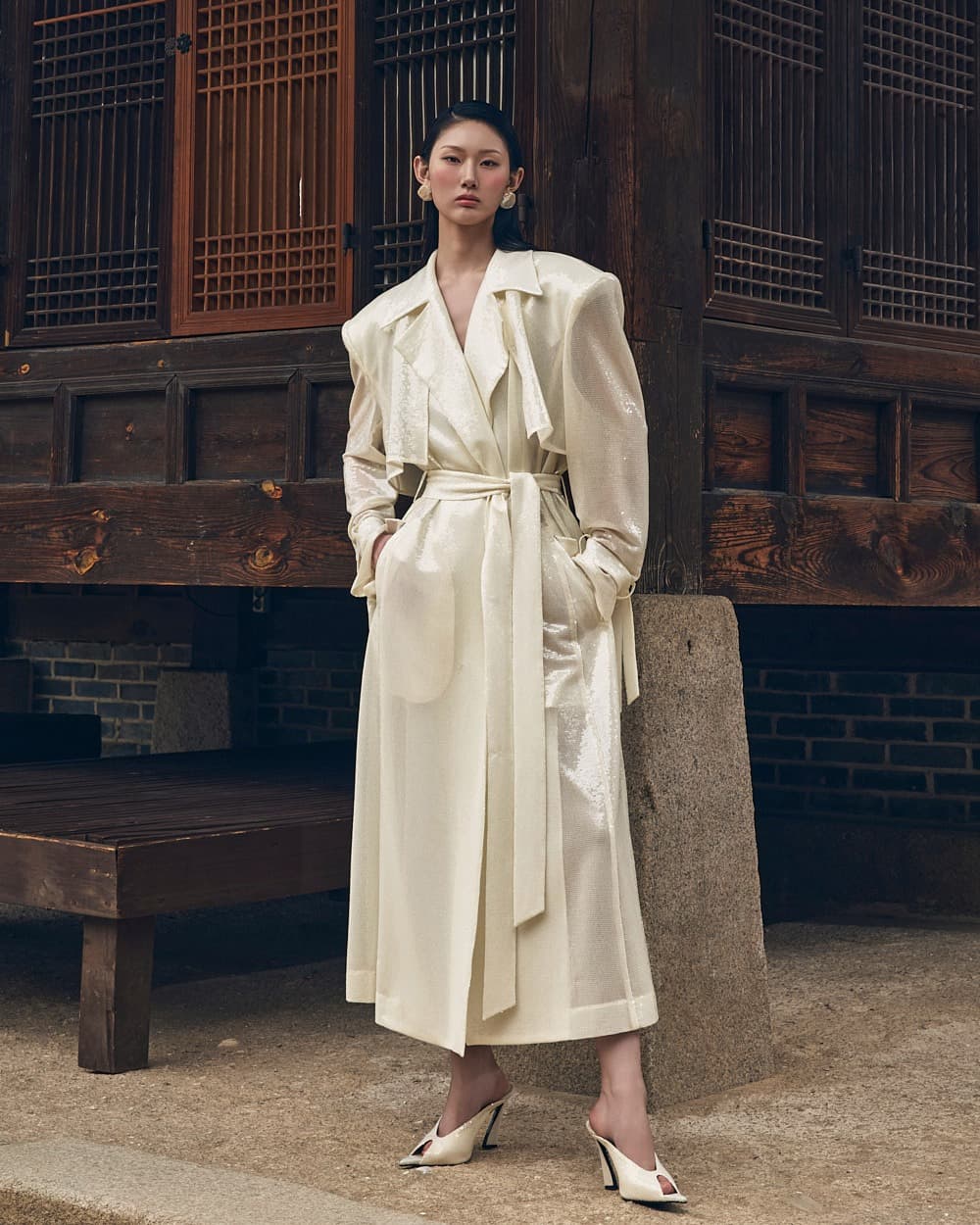 Polyester Belted Coat
