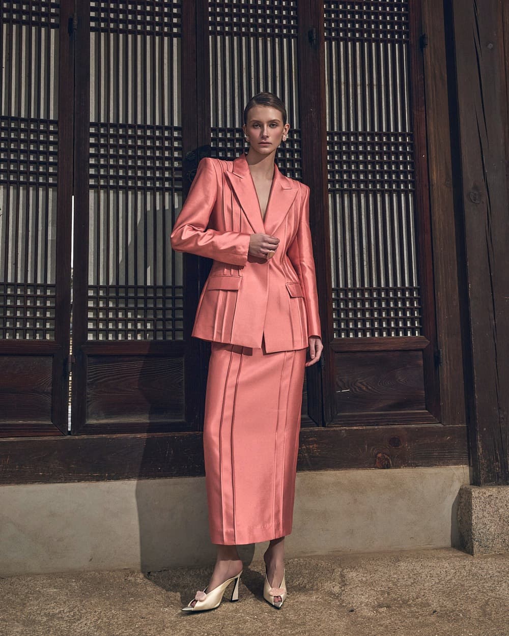 Wool-Silk Skirt (Pink)