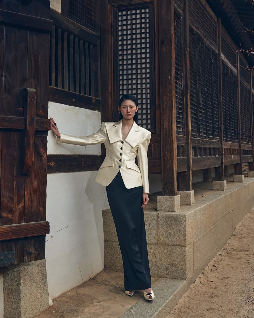 Polyester Skirt (Ivory)