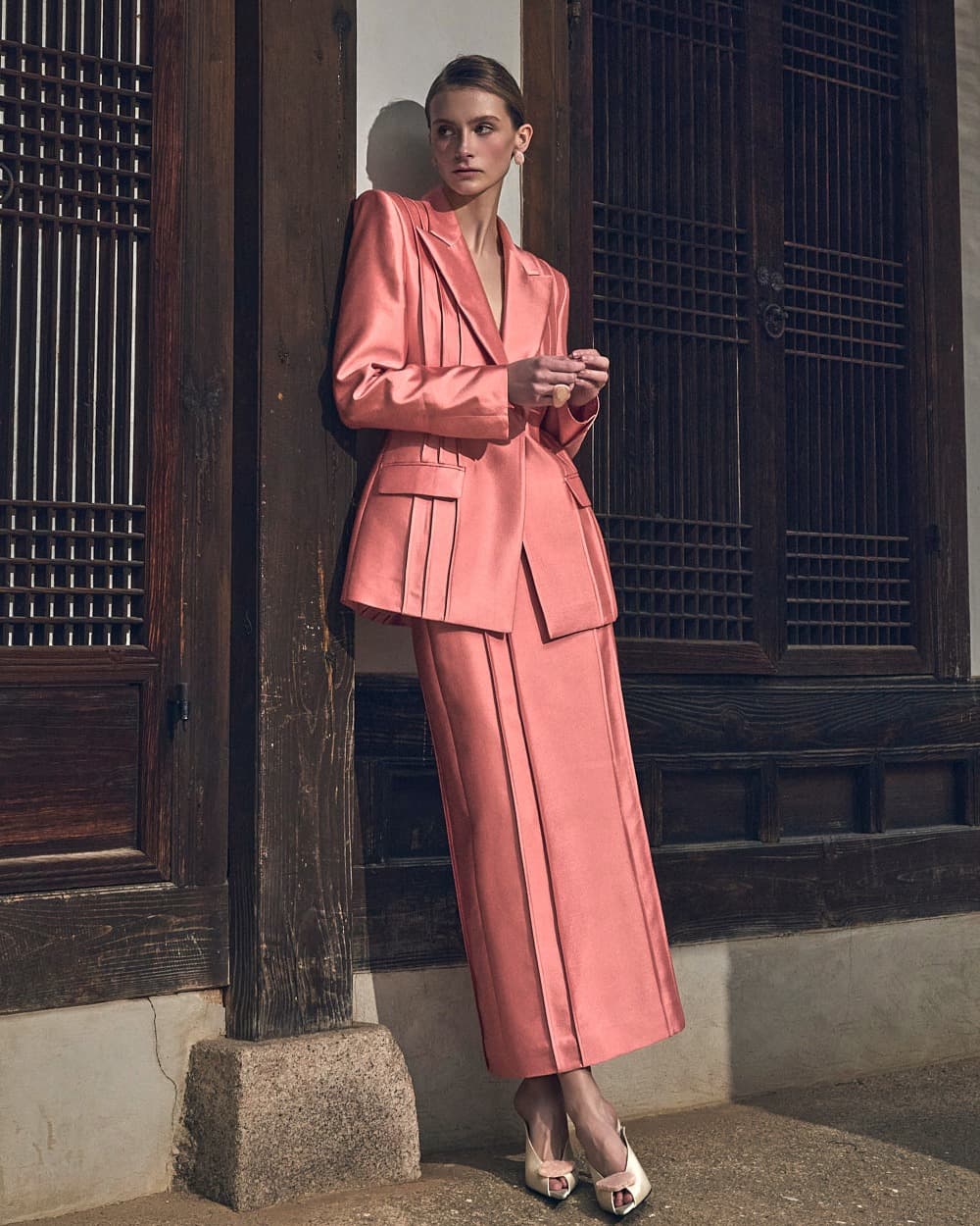 Wool-Silk Jacket & Skirt Set